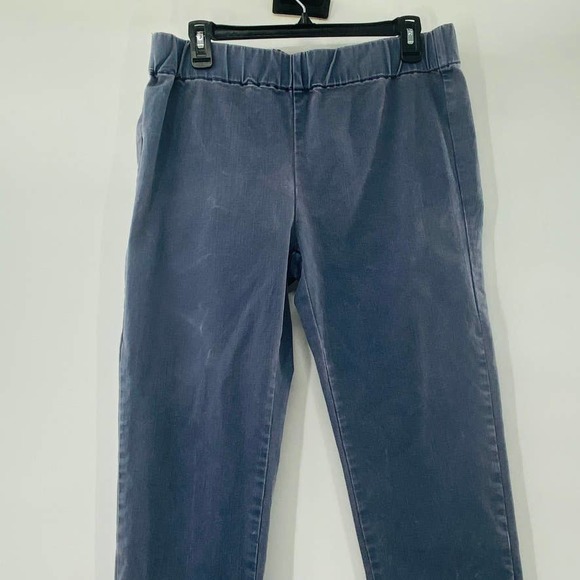 Soft Surroundings Colorful Metro Leggings Button Midnight Teal Blue Size Medium - Picture 7 of 12